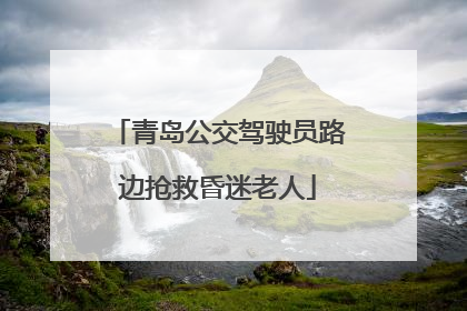 青岛公交驾驶员路边抢救昏迷老人