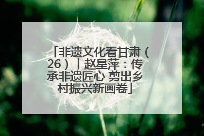 非遗文化看甘肃（26）丨赵星萍：传承非遗匠心 剪出乡村振兴新画卷