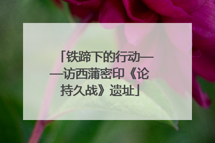铁蹄下的行动——访西蒲密印《论持久战》遗址