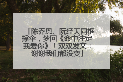 陈乔恩、阮经天同框撑伞，梦回《命中注定我爱你》！双双发文：谢谢我们都没变