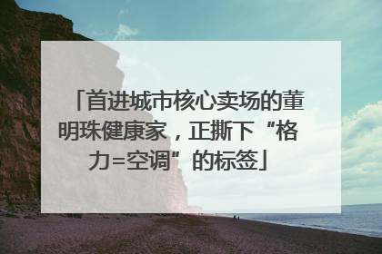 首进城市核心卖场的董明珠健康家，正撕下“格力=空调”的标签