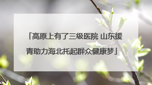 高原上有了三级医院 山东援青助力海北托起群众健康梦