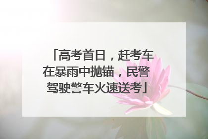 高考首日，赶考车在暴雨中抛锚，民警驾驶警车火速送考