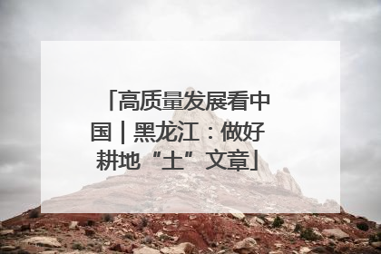 高质量发展看中国｜黑龙江：做好耕地“土”文章