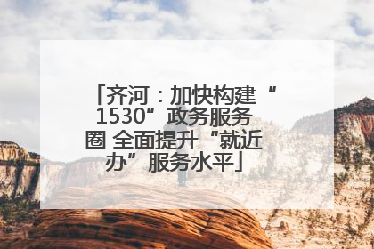 齐河：加快构建“1530”政务服务圈 全面提升“就近办”服务水平
