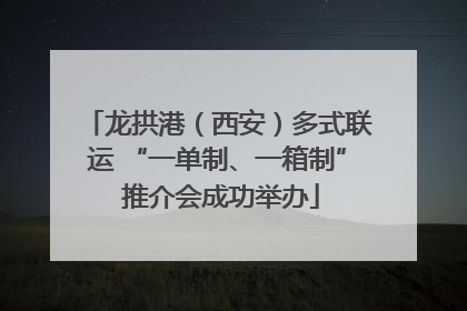 龙拱港（西安）多式联运 “一单制、一箱制” 推介会成功举办