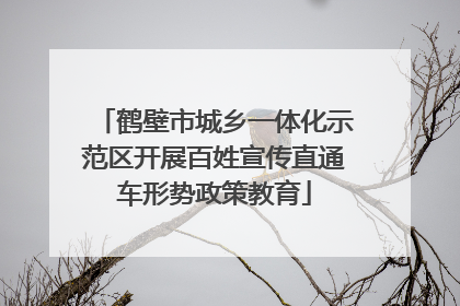 鹤壁市城乡一体化示范区开展百姓宣传直通车形势政策教育