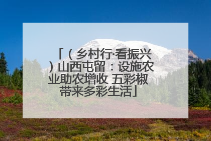 （乡村行·看振兴）山西屯留：设施农业助农增收 五彩椒带来多彩生活