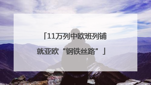 11万列中欧班列铺就亚欧“钢铁丝路”