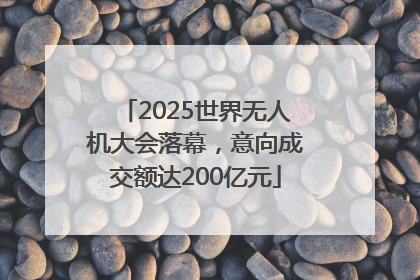 2025世界无人机大会落幕，意向成交额达200亿元