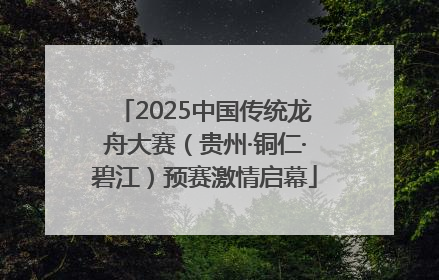 2025中国传统龙舟大赛（贵州·铜仁·碧江）预赛激情启幕
