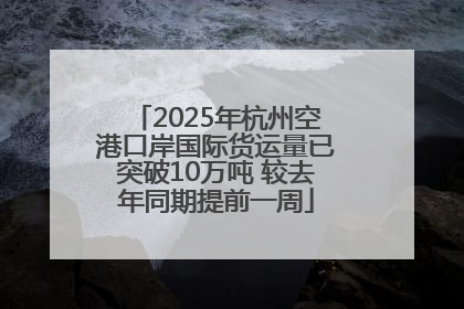 2025年杭州空港口岸国际货运量已突破10万吨 较去年同期提前一周