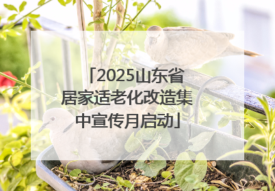2025山东省居家适老化改造集中宣传月启动