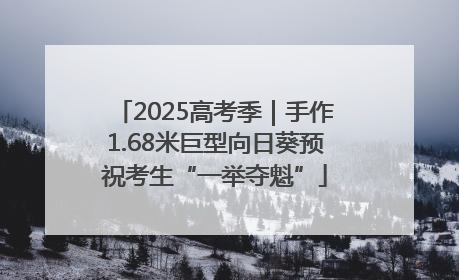 2025高考季｜手作1.68米巨型向日葵预祝考生“一举夺魁”