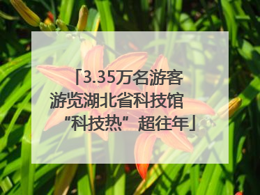3.35万名游客游览湖北省科技馆 “科技热”超往年