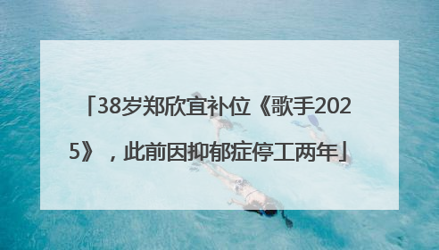 38岁郑欣宜补位《歌手2025》，此前因抑郁症停工两年