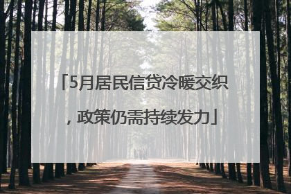 5月居民信贷冷暖交织，政策仍需持续发力
