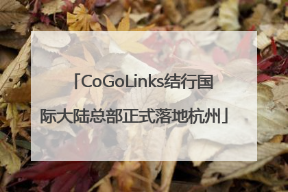 CoGoLinks结行国际大陆总部正式落地杭州